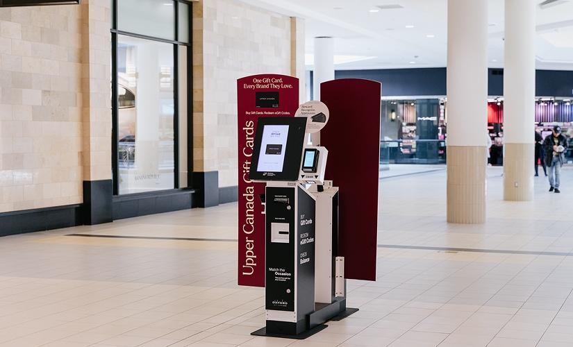 Gift Card Kiosk inside Upper Canada Mall