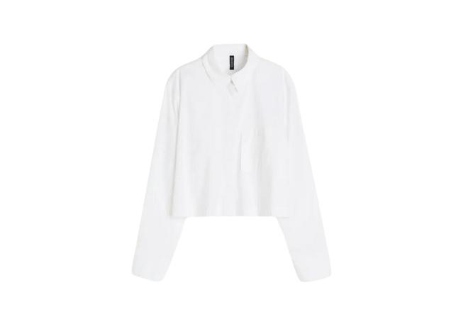 H&M Boxy Poplin Shirt