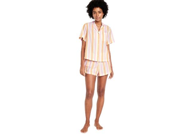 Old navy poplin pajama short set