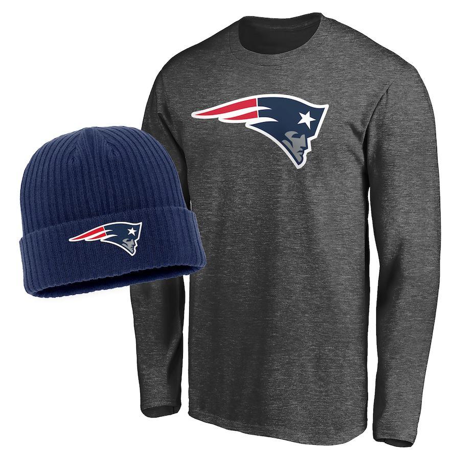 Branded Long Sleeve T-Shirt & Cuffed Knit Hat from Lids.