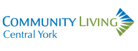 Community Living Central York logo with a colourful sunburst icon