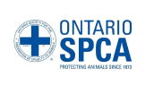 Ontario SPCA logo with a blue cross and paw print emblem
