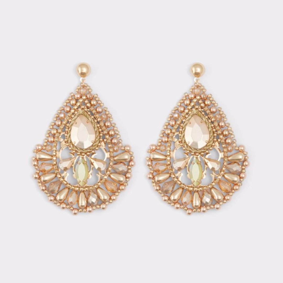 Golden chandelier earrings from Aldo