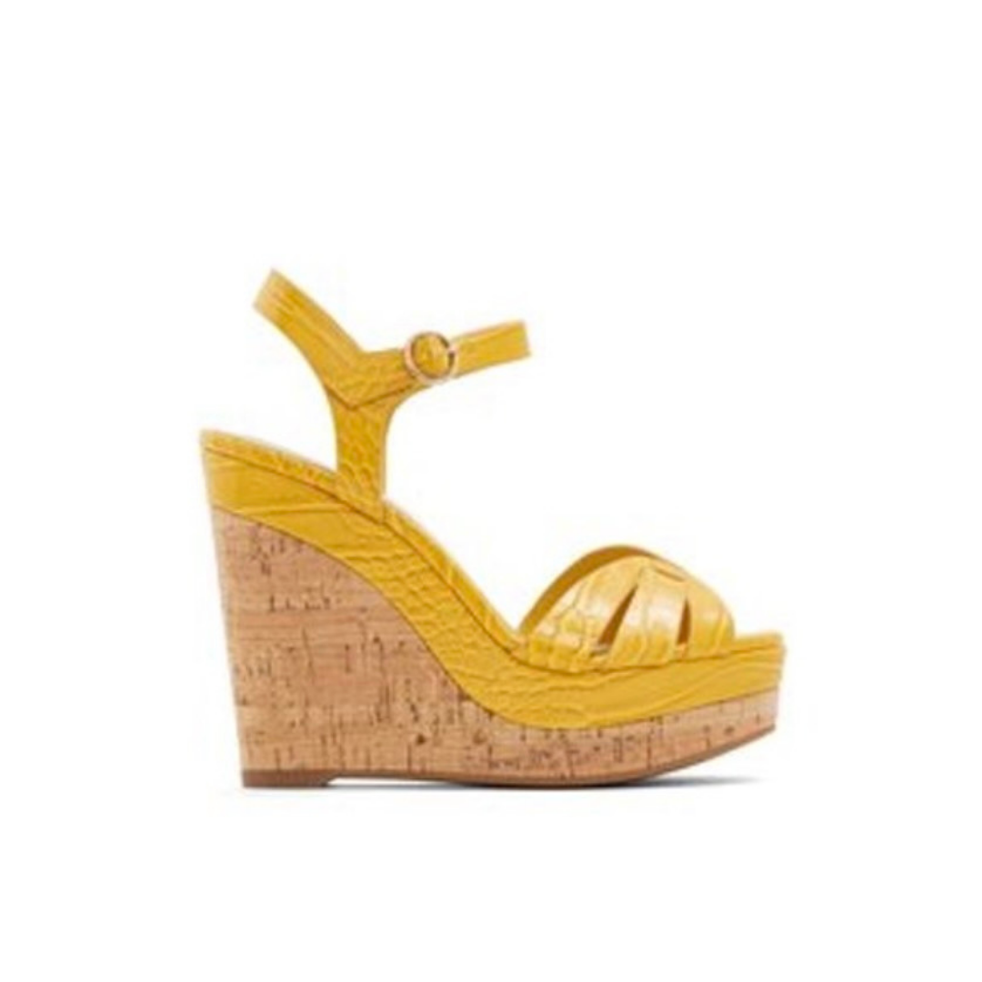 Yellow strapped wedge from Aldo