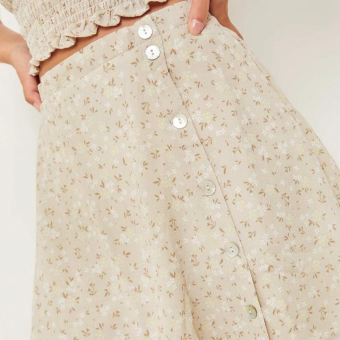 Neutral floral skirt from Ardene