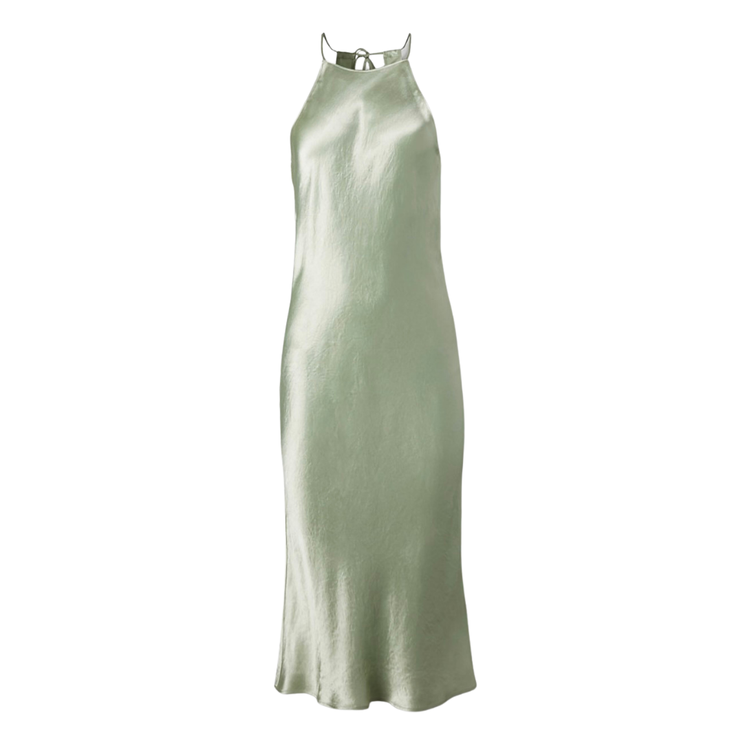 Sage green sleeveless dress from Aritzia