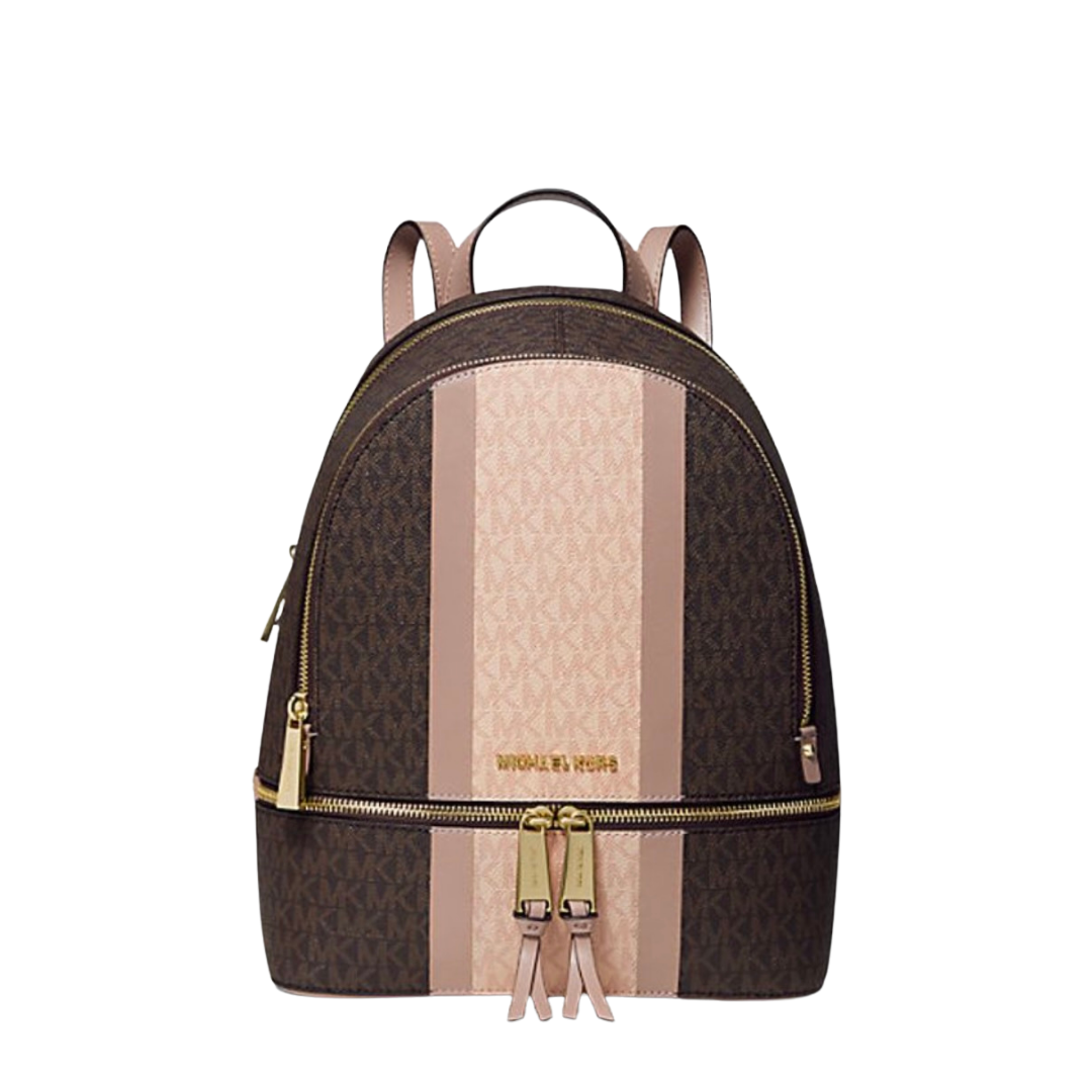 Michael Kors brown and neutral backpack