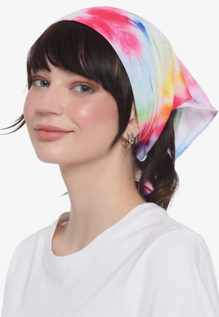 rainbow tie dye bandana from Hot Topic