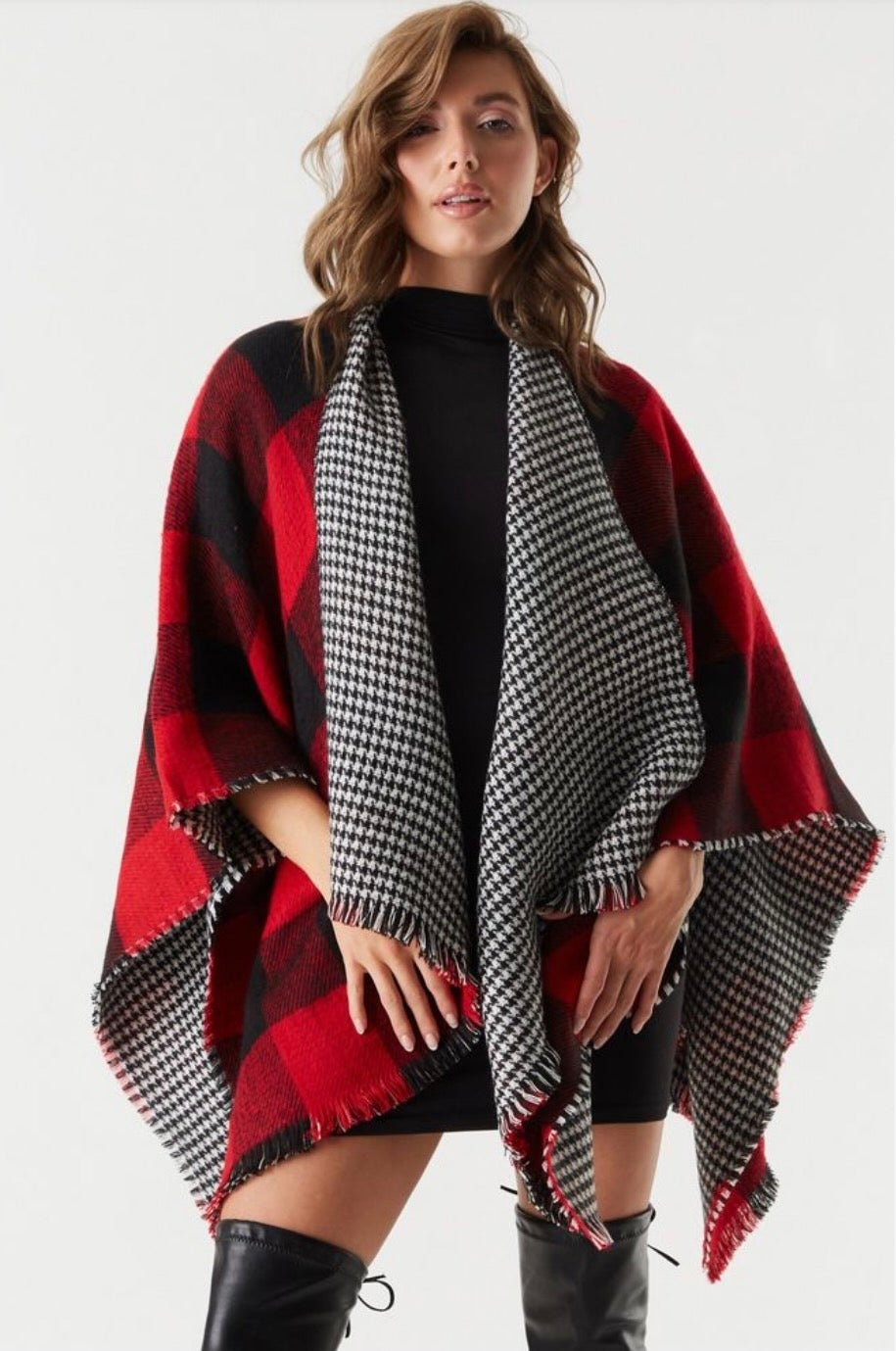 Plaid scarf/poncho from Urban Planet