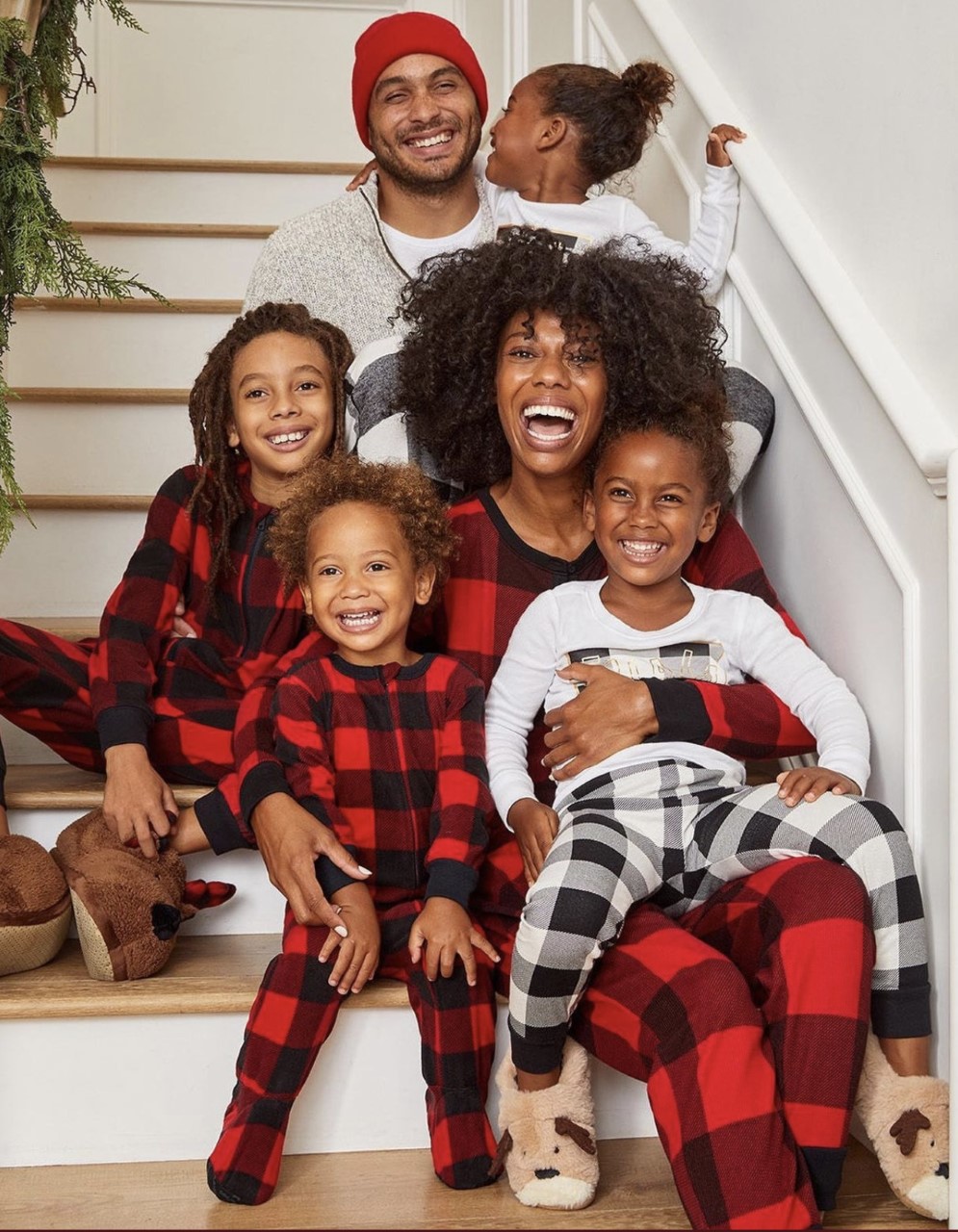 Matching plaid set family from Old Navy