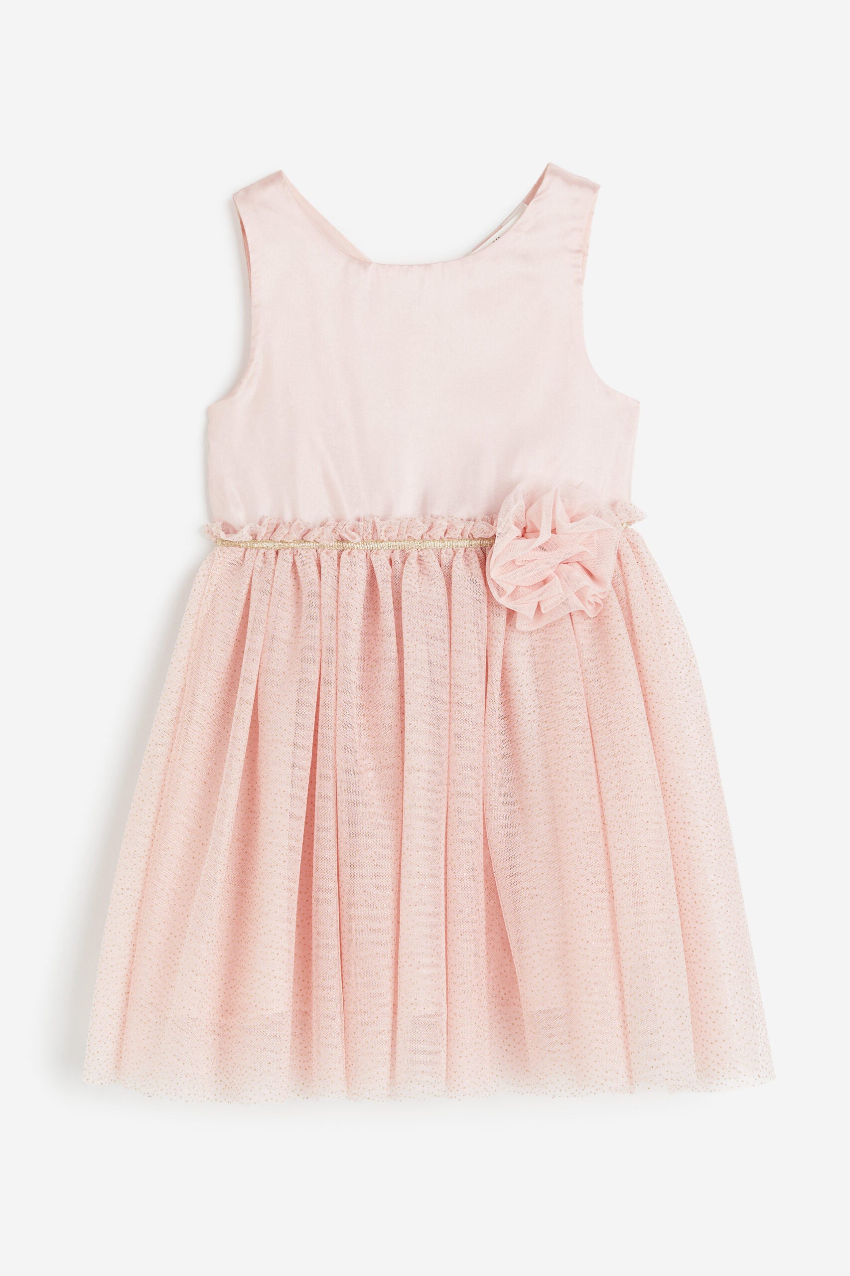 Kids pink ruffled dress