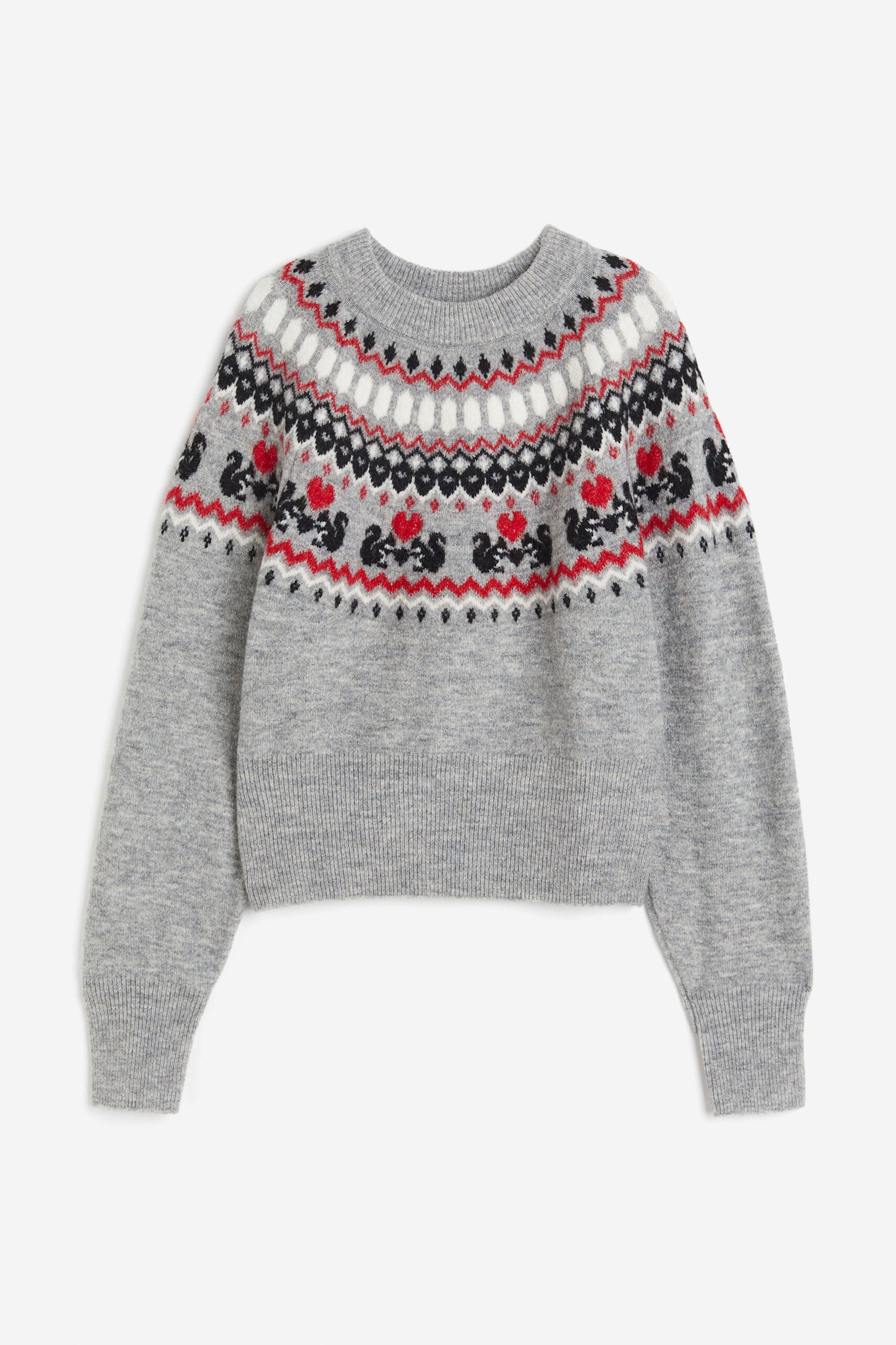 Grey festive holiday sweater