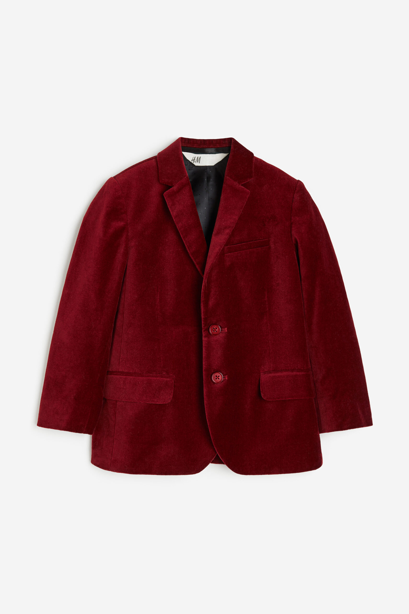 Velour red suit jacket