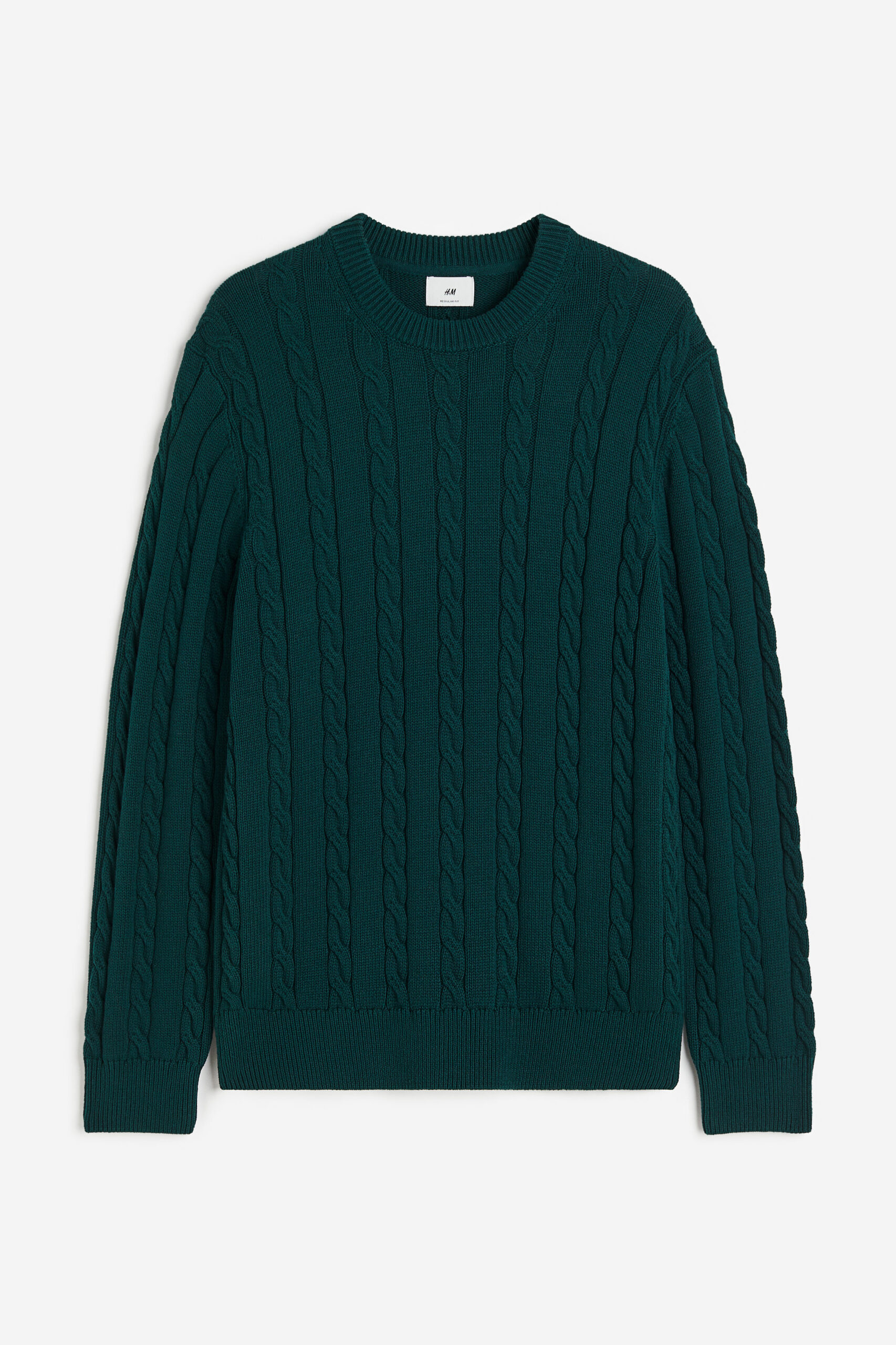 Mens forest green knit sweater.