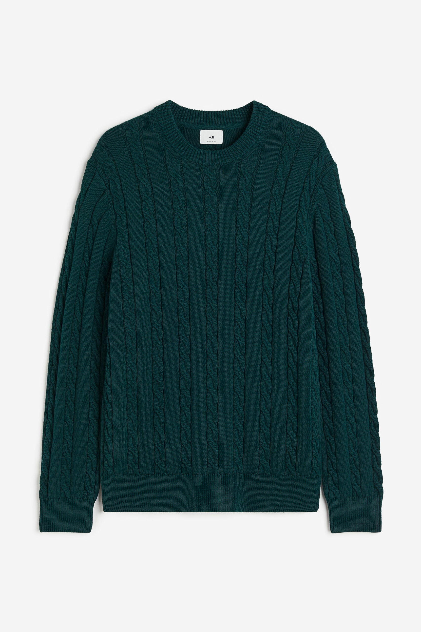 Mens forest green knit sweater.