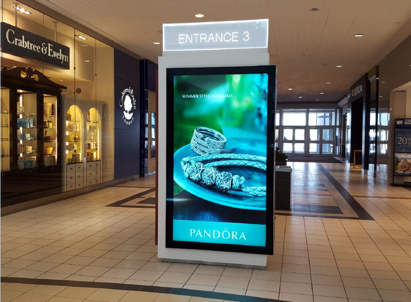 Paid media Cineplex screen at Upper Canada Mall