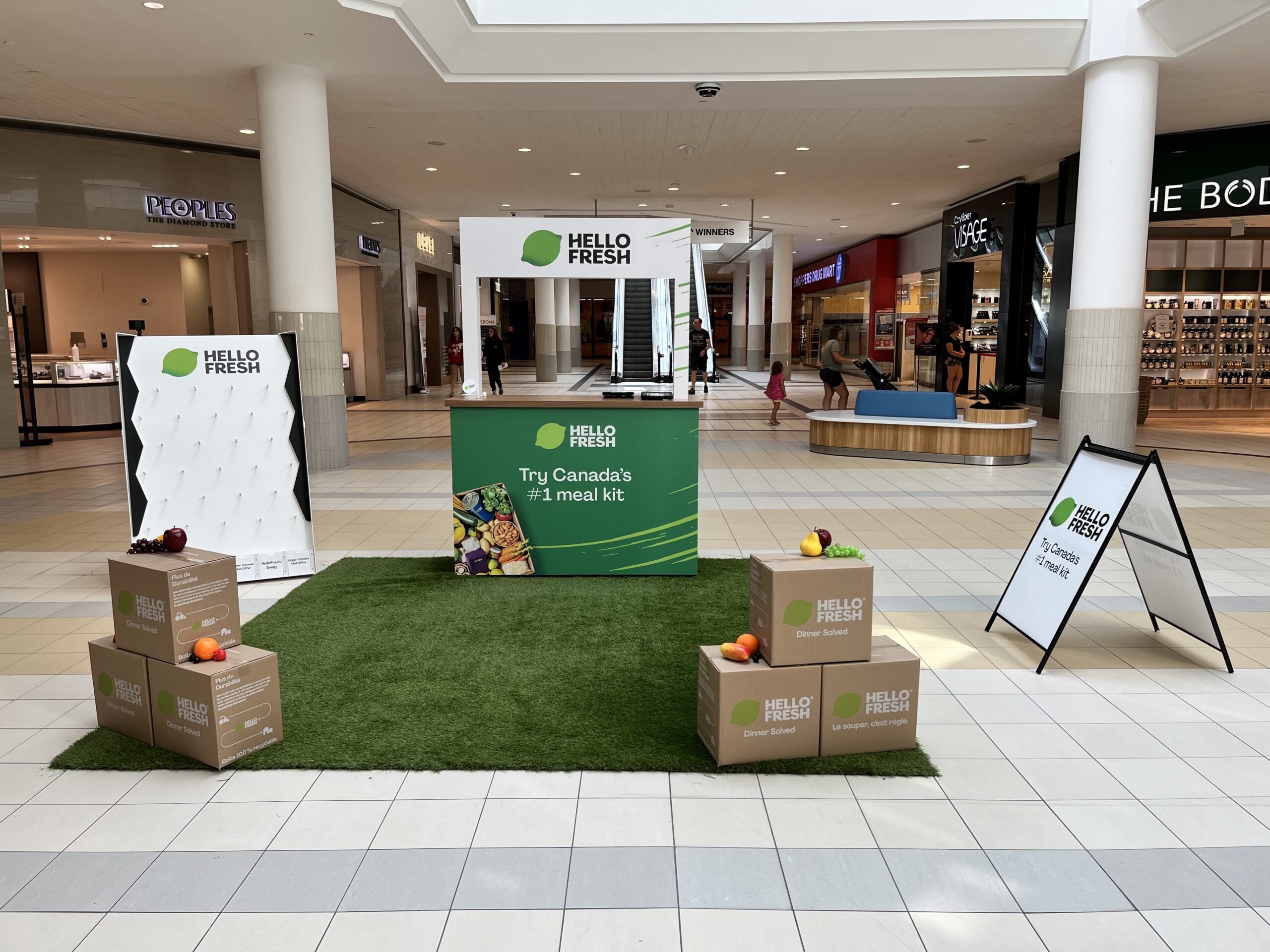 Hello Fresh activation at Upper Canada Mall