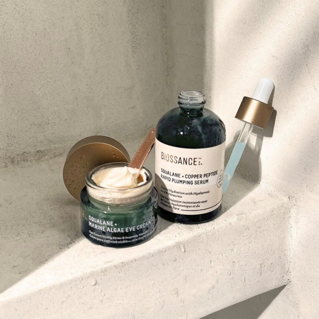 Skincare products from Biossance