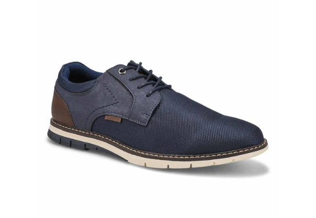 Steve Madden Mens Royce Lace Up Casual Oxford - Navy