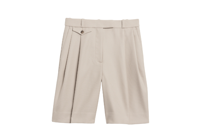 Banana Republic LIDO ITALIAN WOOL BERMUDA SHORT neutral