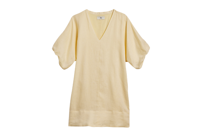 Banana Republic Livia Linen Mini Dress yellow