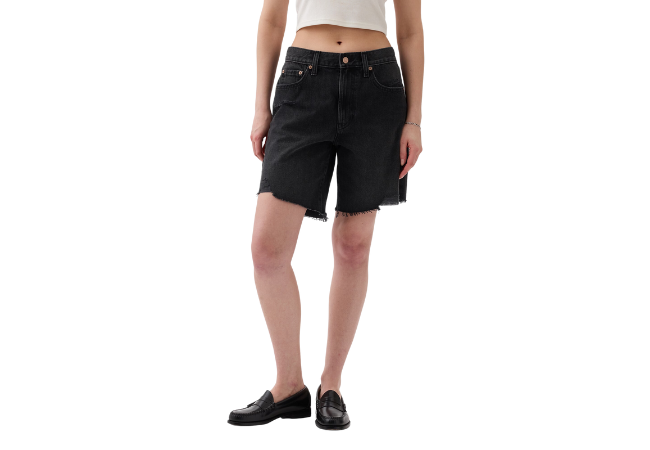 Gap 8_ Mid Rise '90s Loose Denim Bermuda Shorts