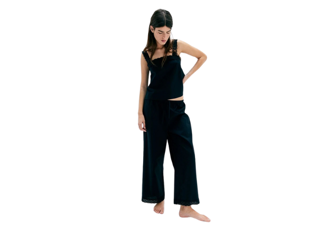 H&M Poplin Pajamas black