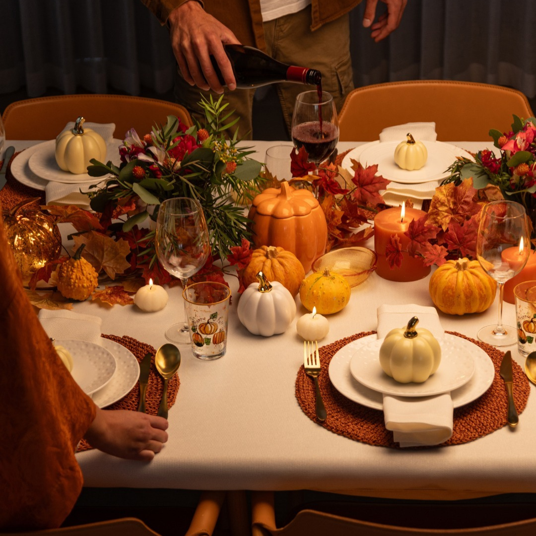 fall tablescape with pumpkin decor from fox home