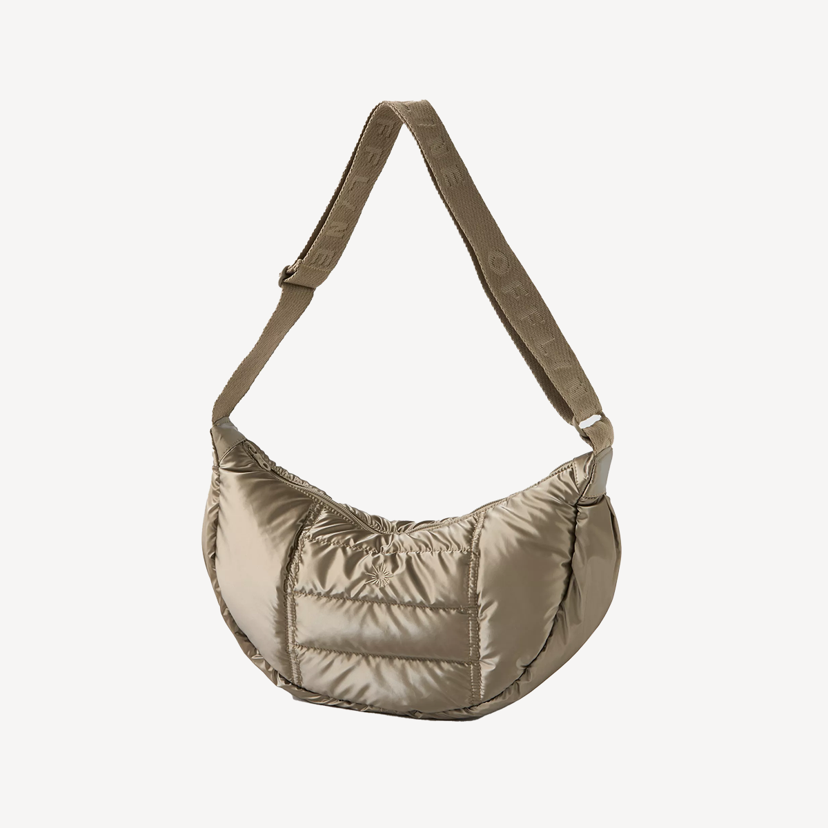 Taupe crescent bag