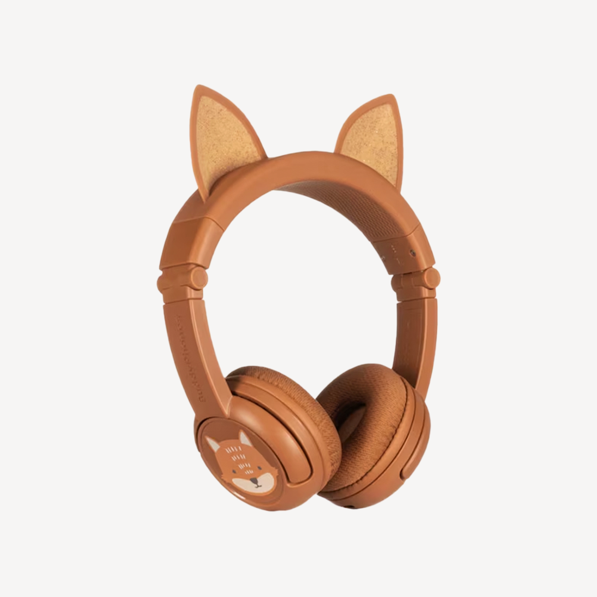 Brown over ear headphones with fox ears on top